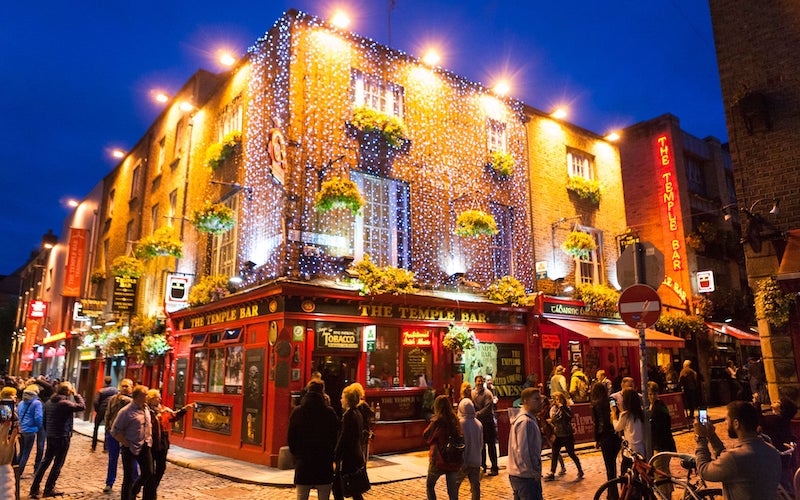 Temple Bar no Natal - Dublin